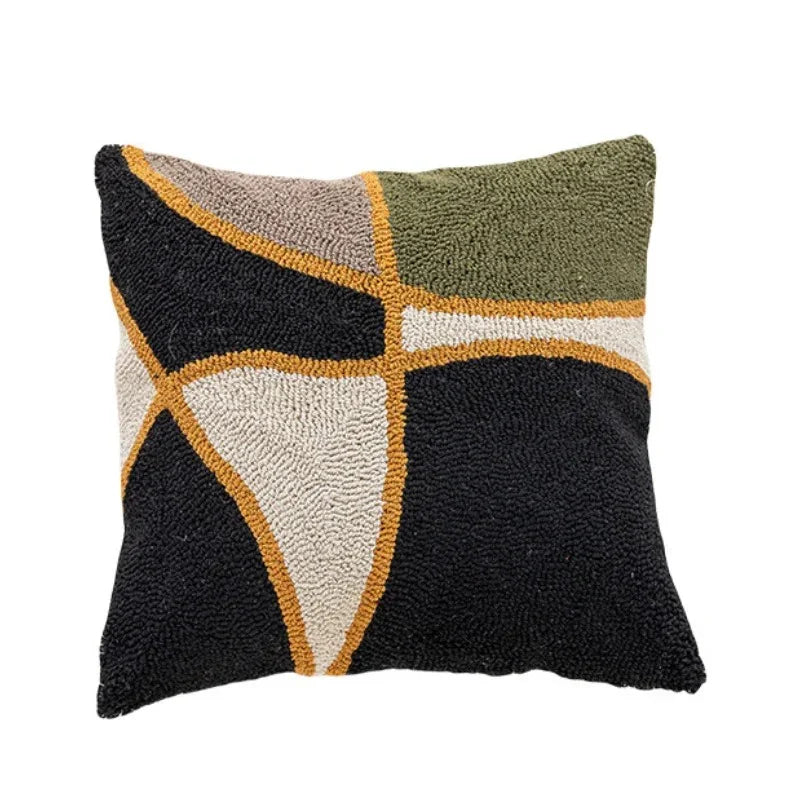Velora – Housse de coussin en velours abstrait