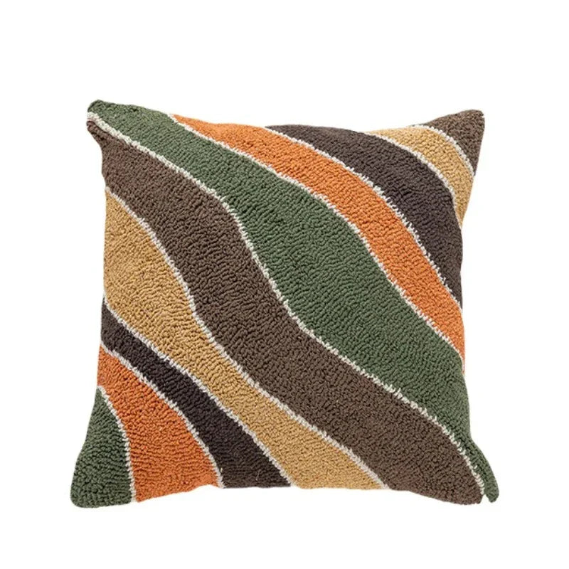 Velora – Housse de coussin en velours abstrait