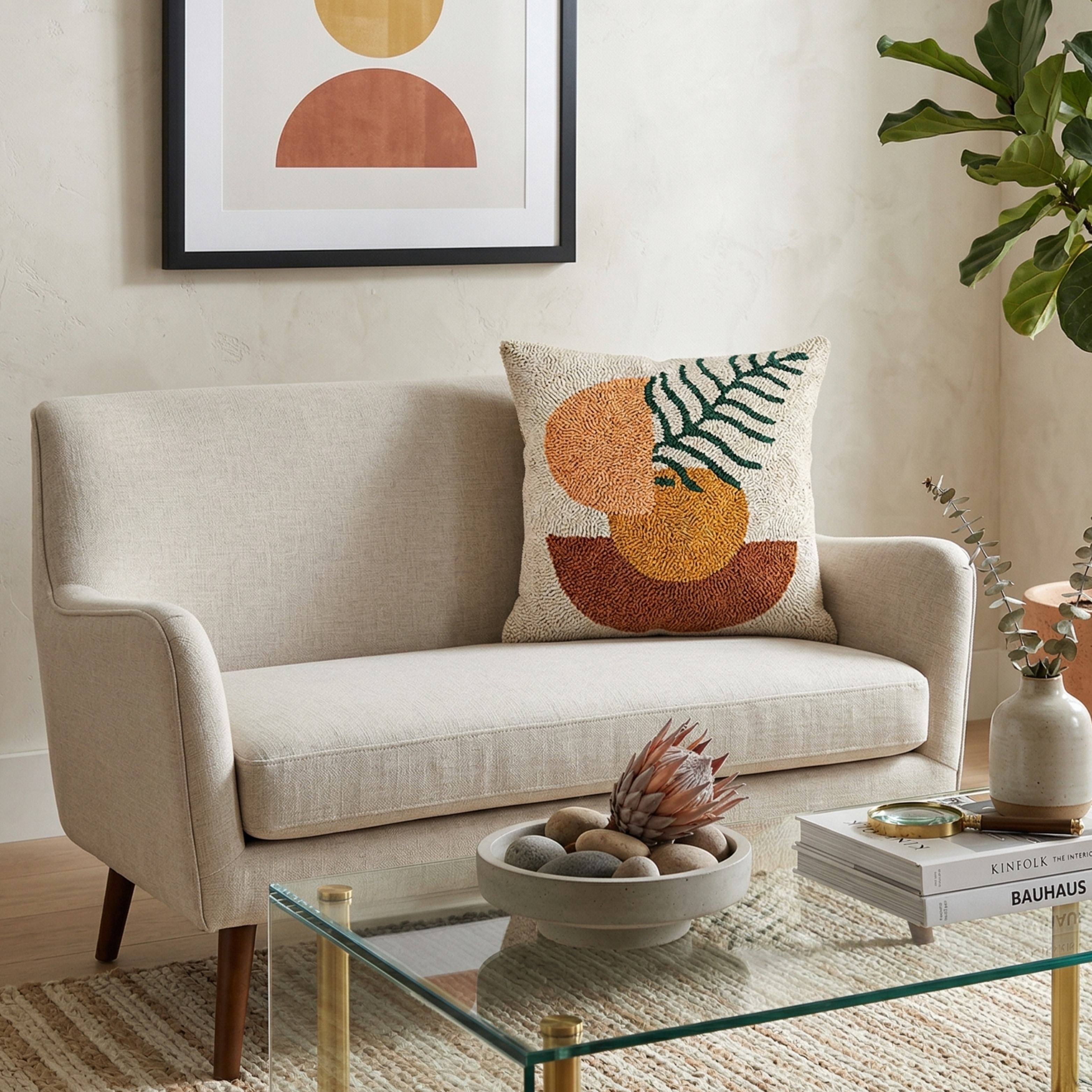 Velora – Housse de coussin en velours abstrait