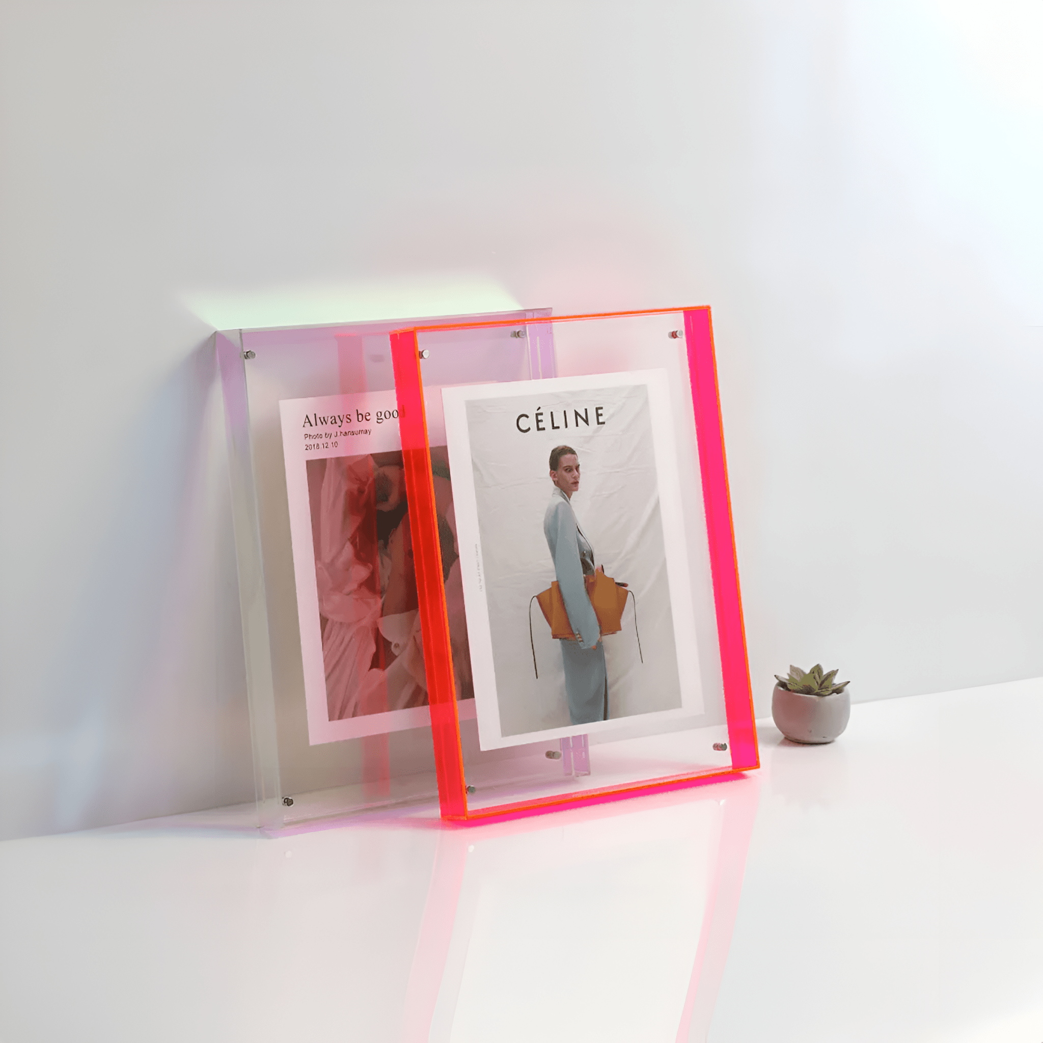 Diano - Cadre photo transparent en acrylique design minimaliste moderne