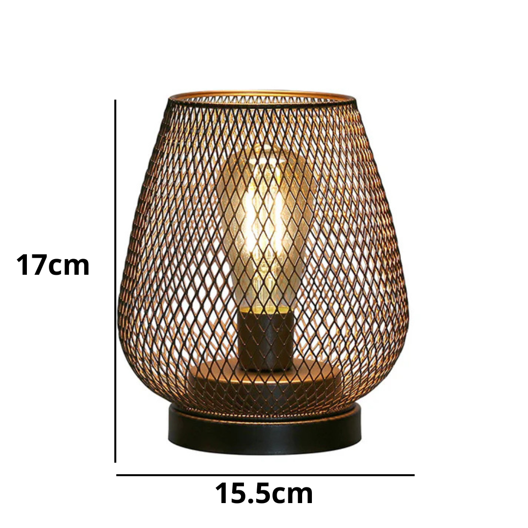 Avenora – Lampe de table en métal maillé rechargeable sans fil LED blanc chaud