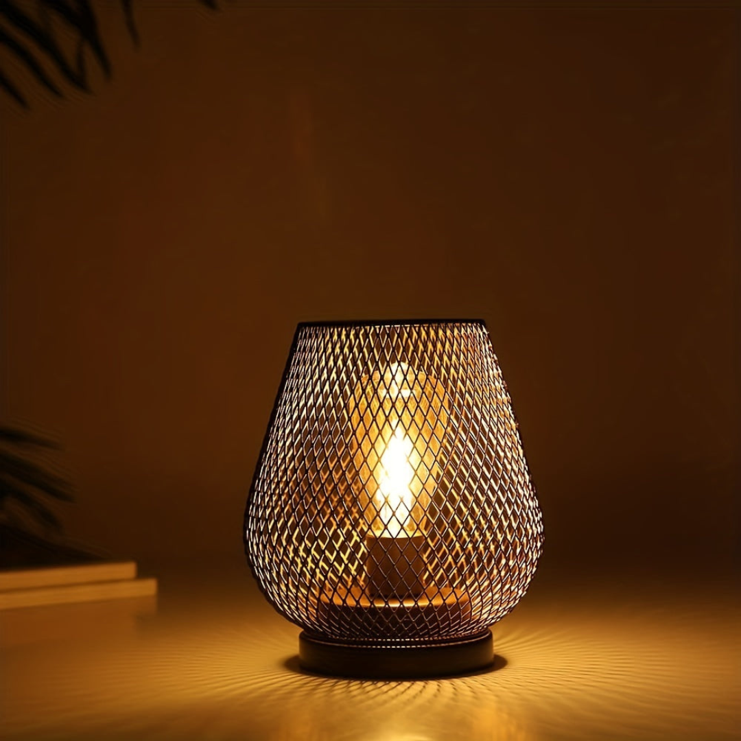 Avenora – Lampe de table en métal maillé rechargeable sans fil LED blanc chaud