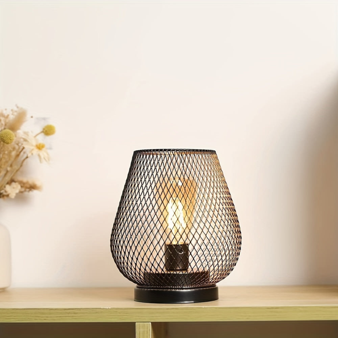 Avenora – Lampe de table en métal maillé rechargeable sans fil LED blanc chaud