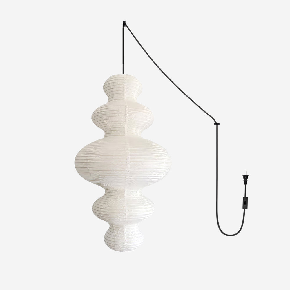 Akaria - Lampada a sospensione in carta di riso artigianale per illuminazione cucina