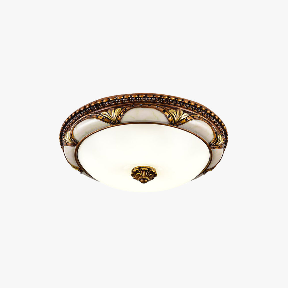 Alvaris – Plafonnier LED vintage avec design floral en laiton