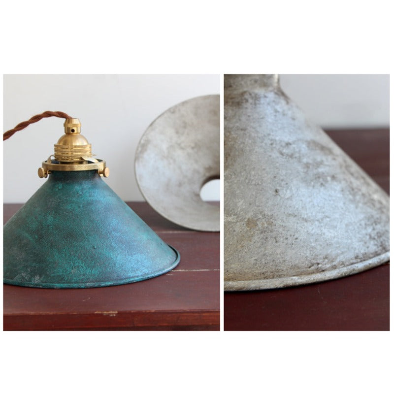 Valessio - Lampada a sospensione vintage LED con paralume metallico blu base E14