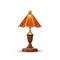 Modern Glass Iron Walnut Table Lamp Ambient LED