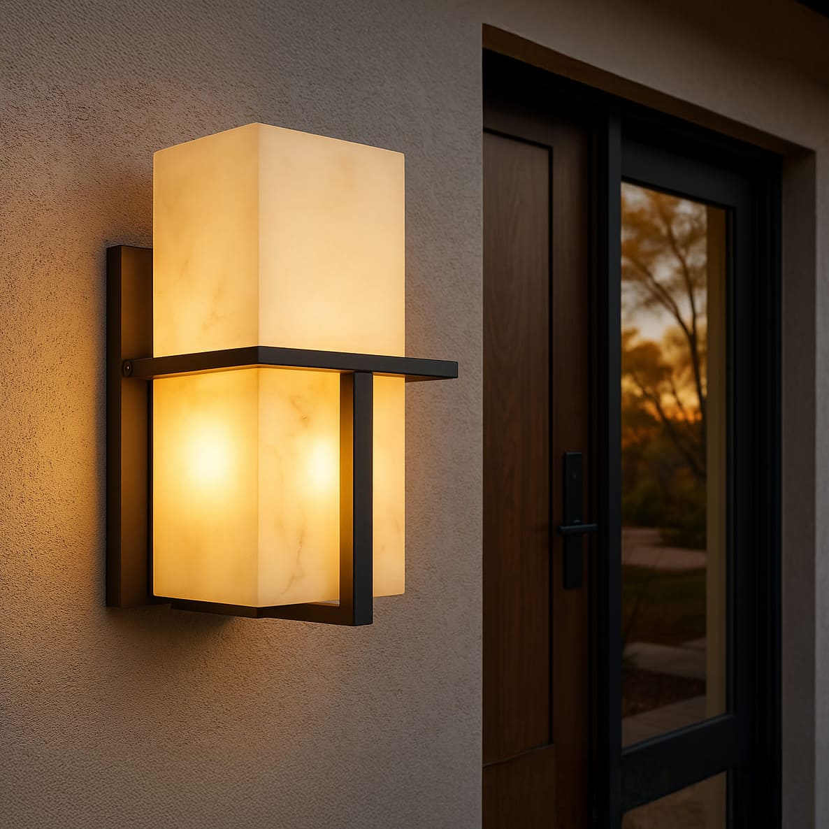 Lumérax - Applique murale extérieure effet marbre LED