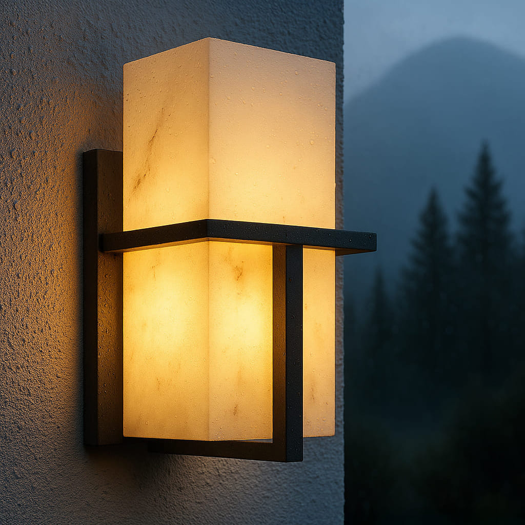 Lumérax - Applique murale extérieure effet marbre LED