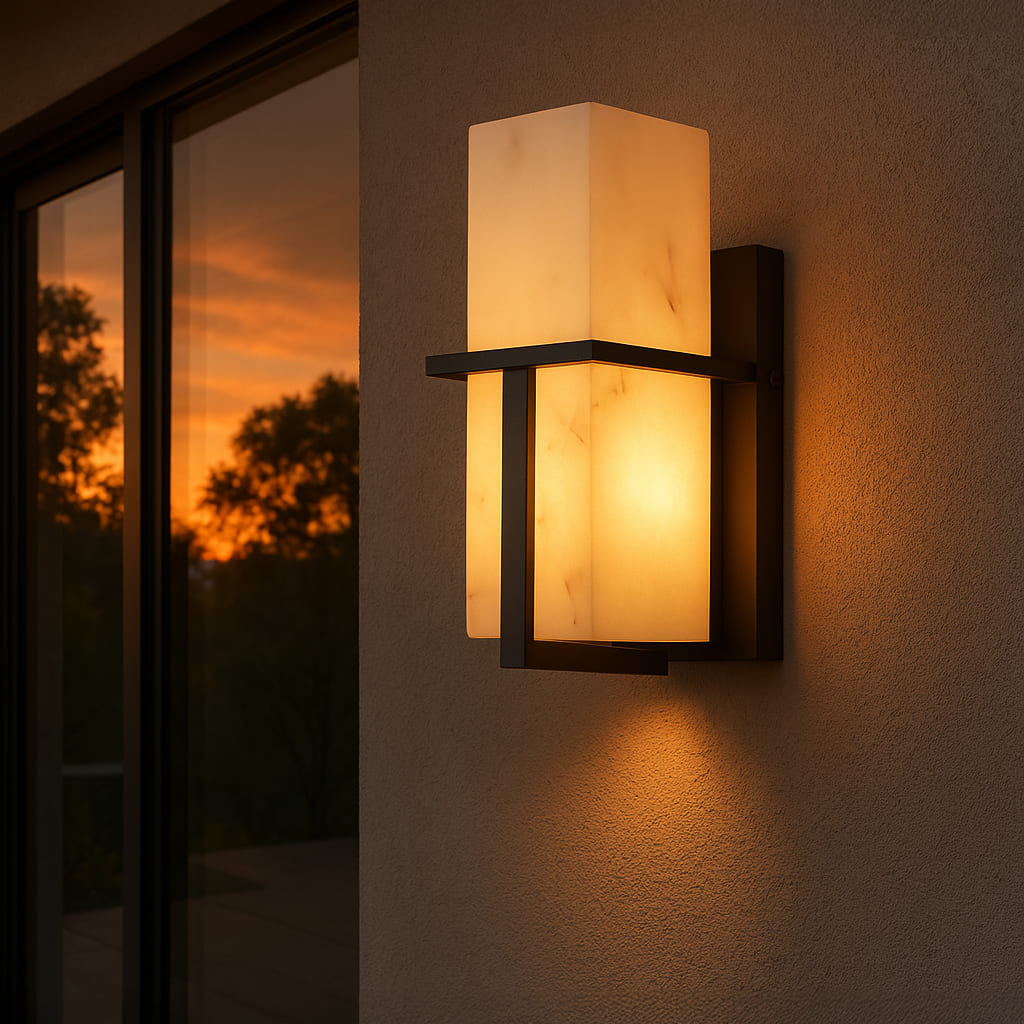 Lumérax - Applique murale extérieure effet marbre LED