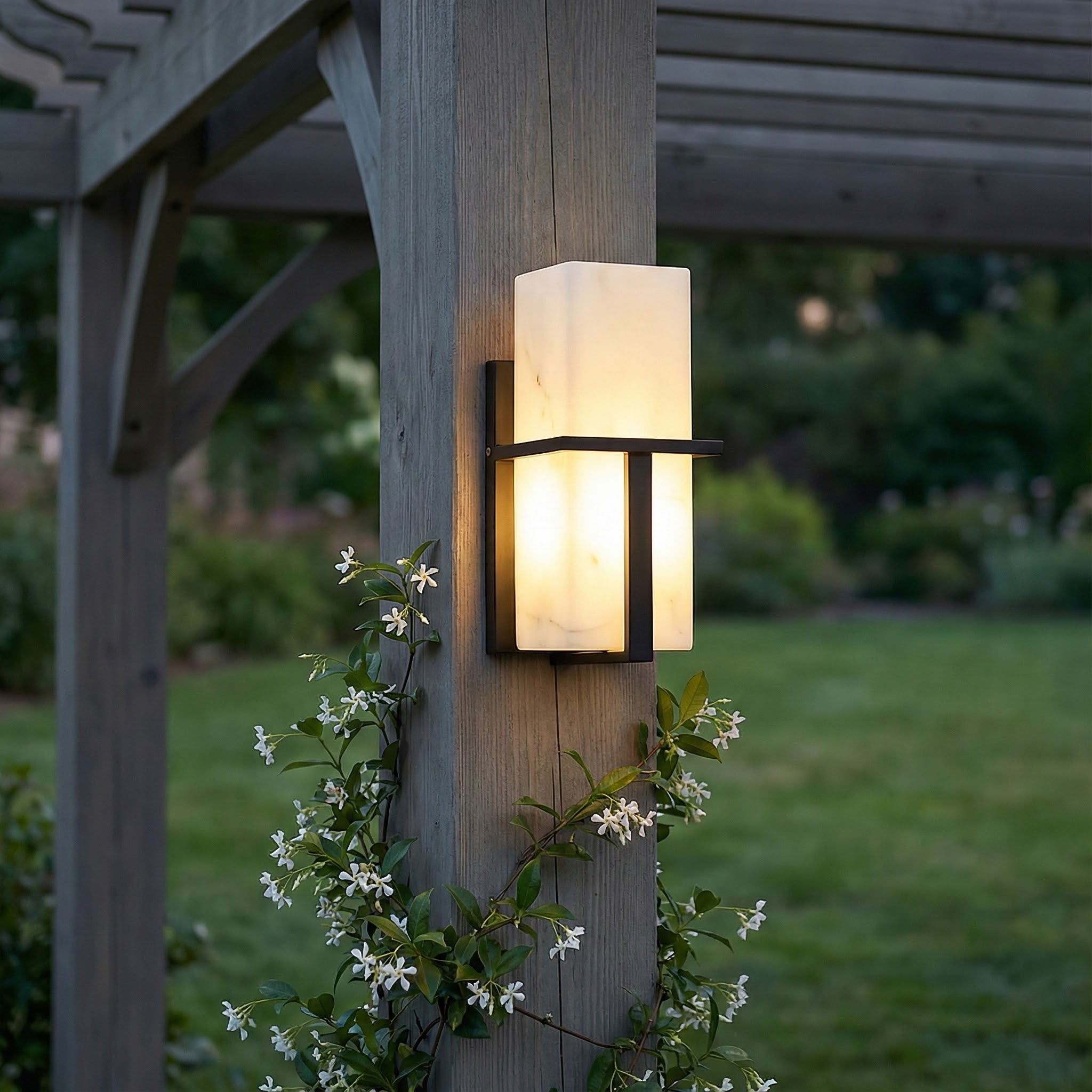 Lumérax - Applique murale extérieure effet marbre LED