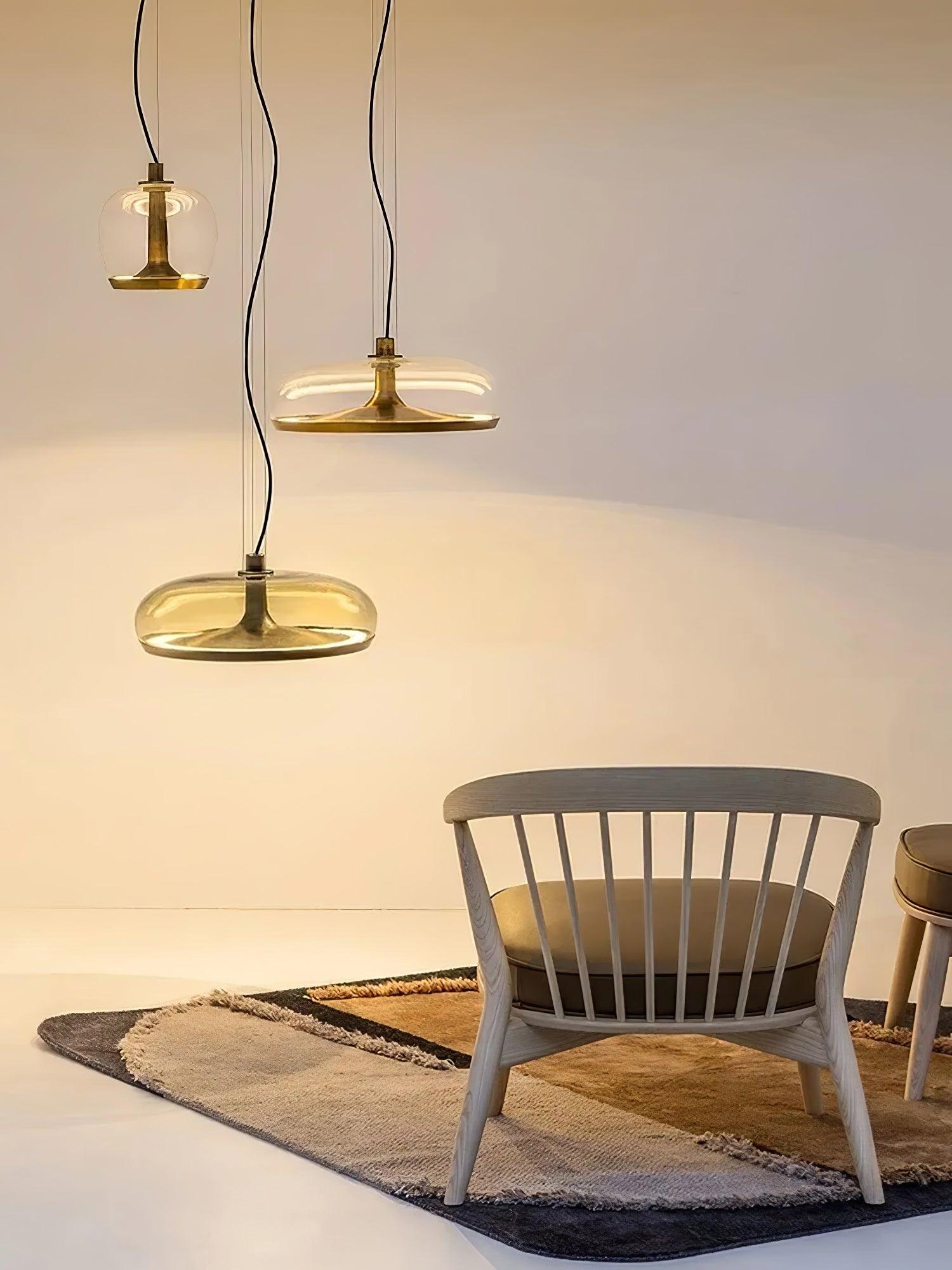 Cotalux - Lampada a sospensione nordica in vetro LED