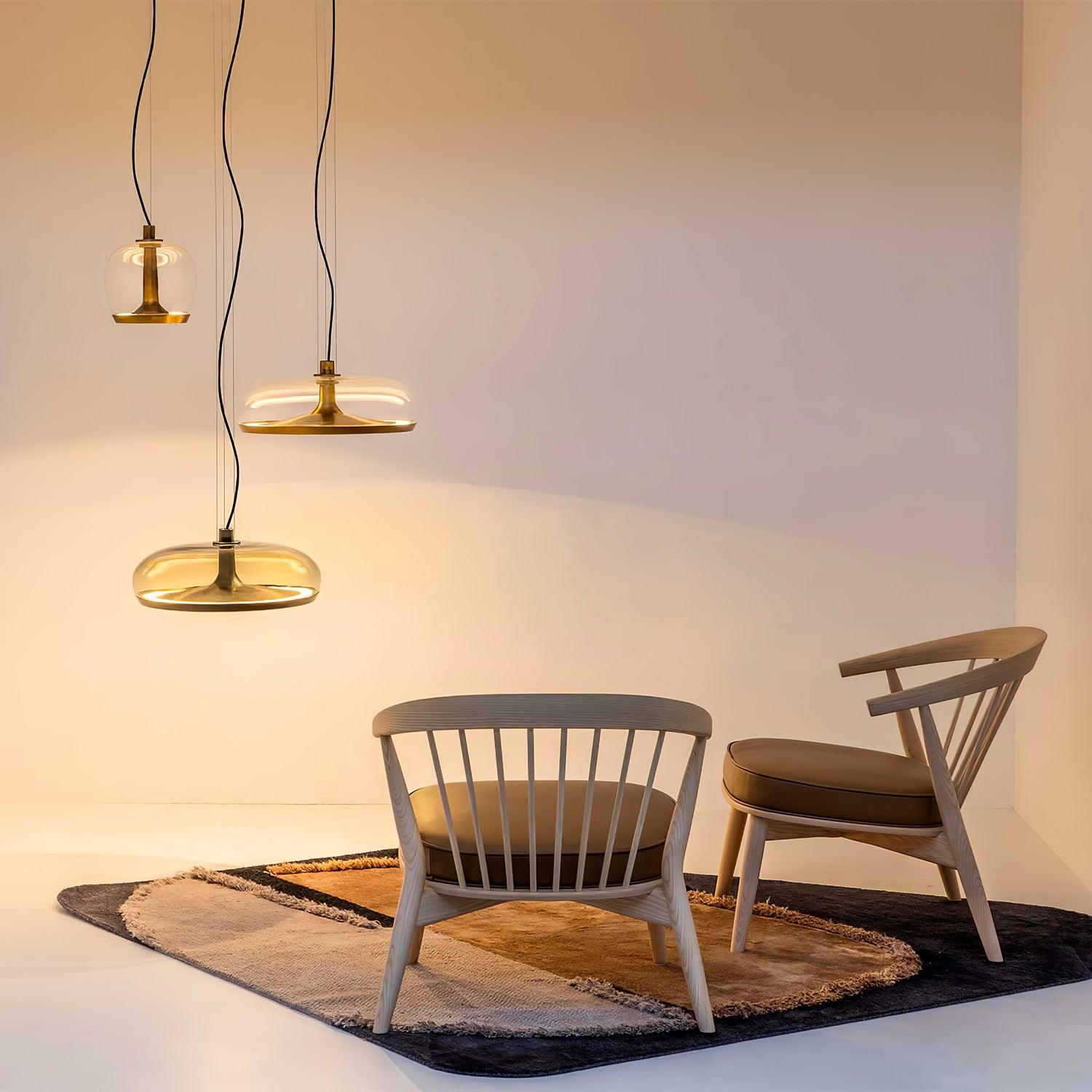 Cotalux - Lampada a sospensione nordica in vetro LED