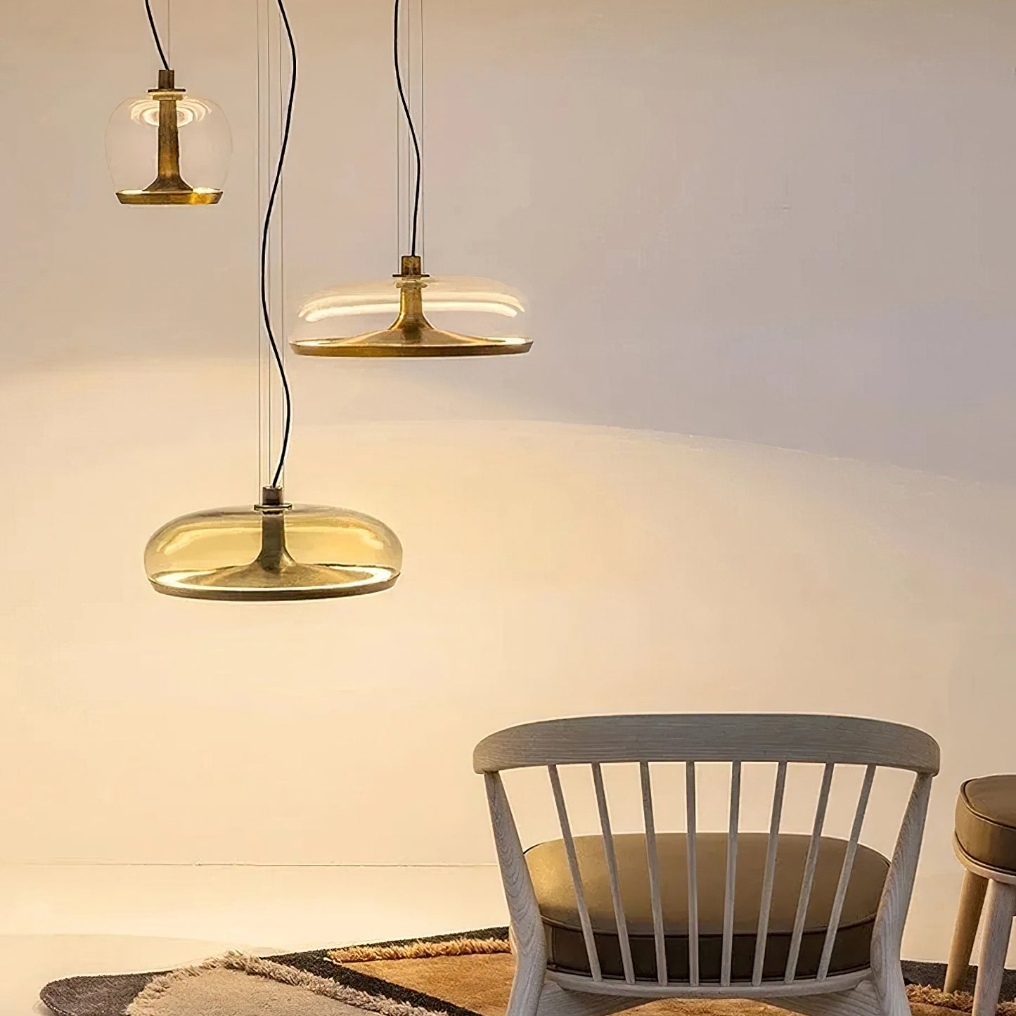 Cotalux - Lampada a sospensione nordica in vetro LED
