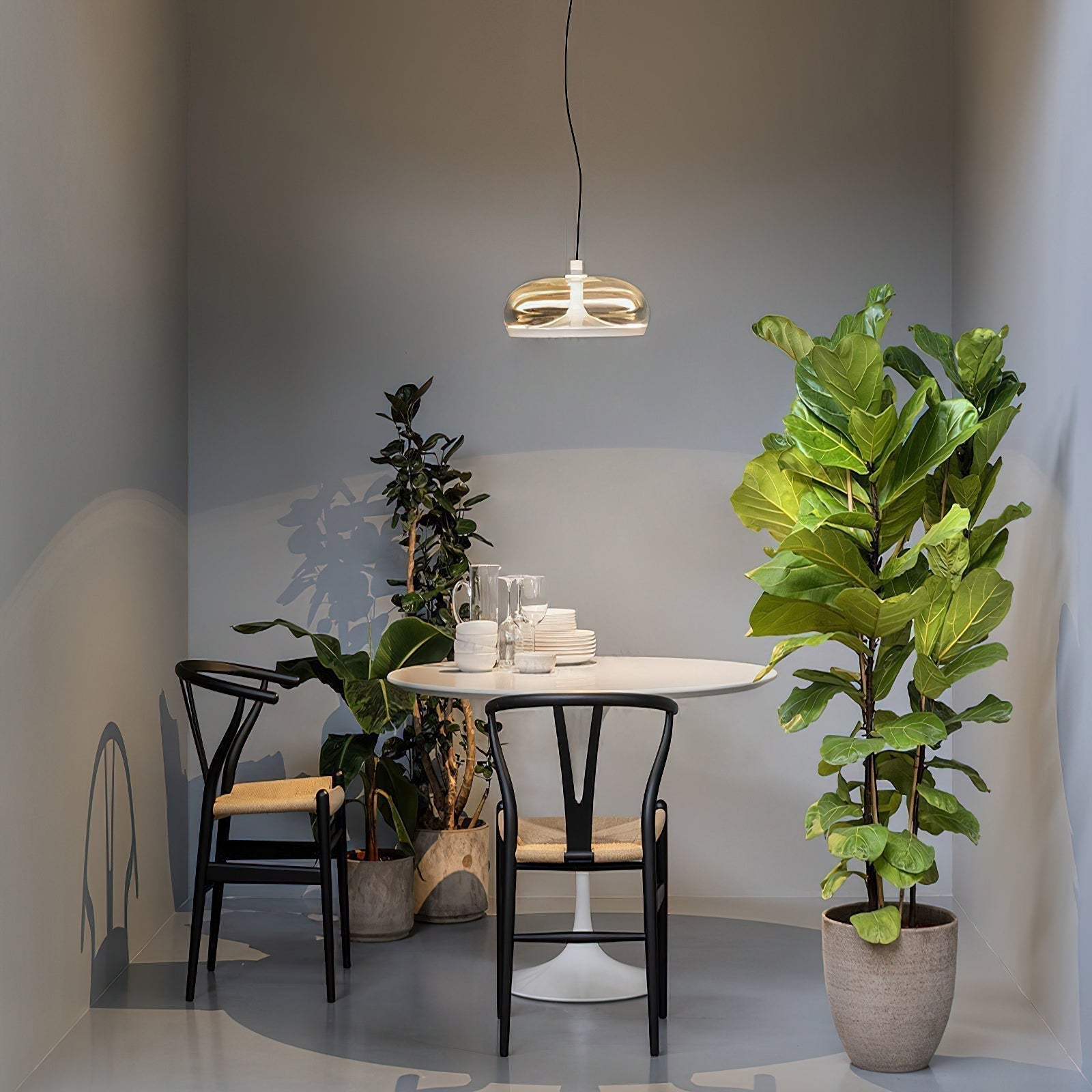 Cotalux - Lampada a sospensione nordica in vetro LED