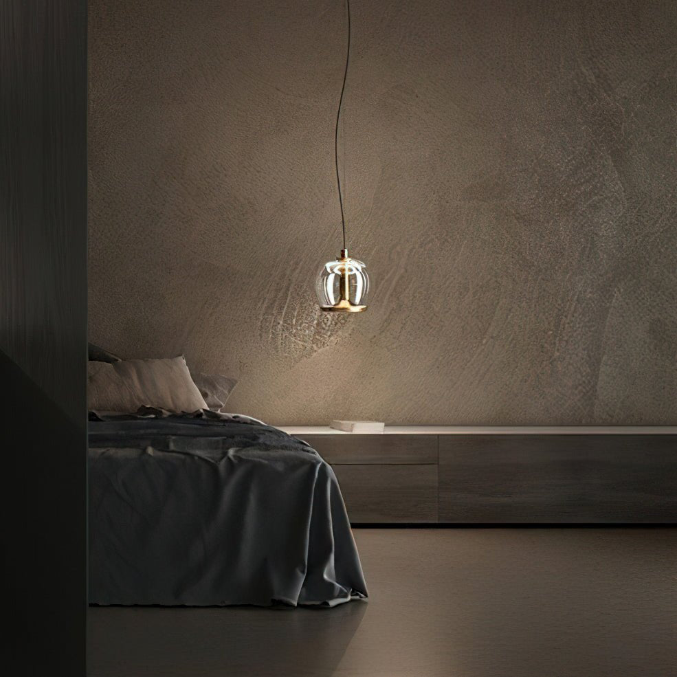 Cotalux - Lampada a sospensione nordica in vetro LED