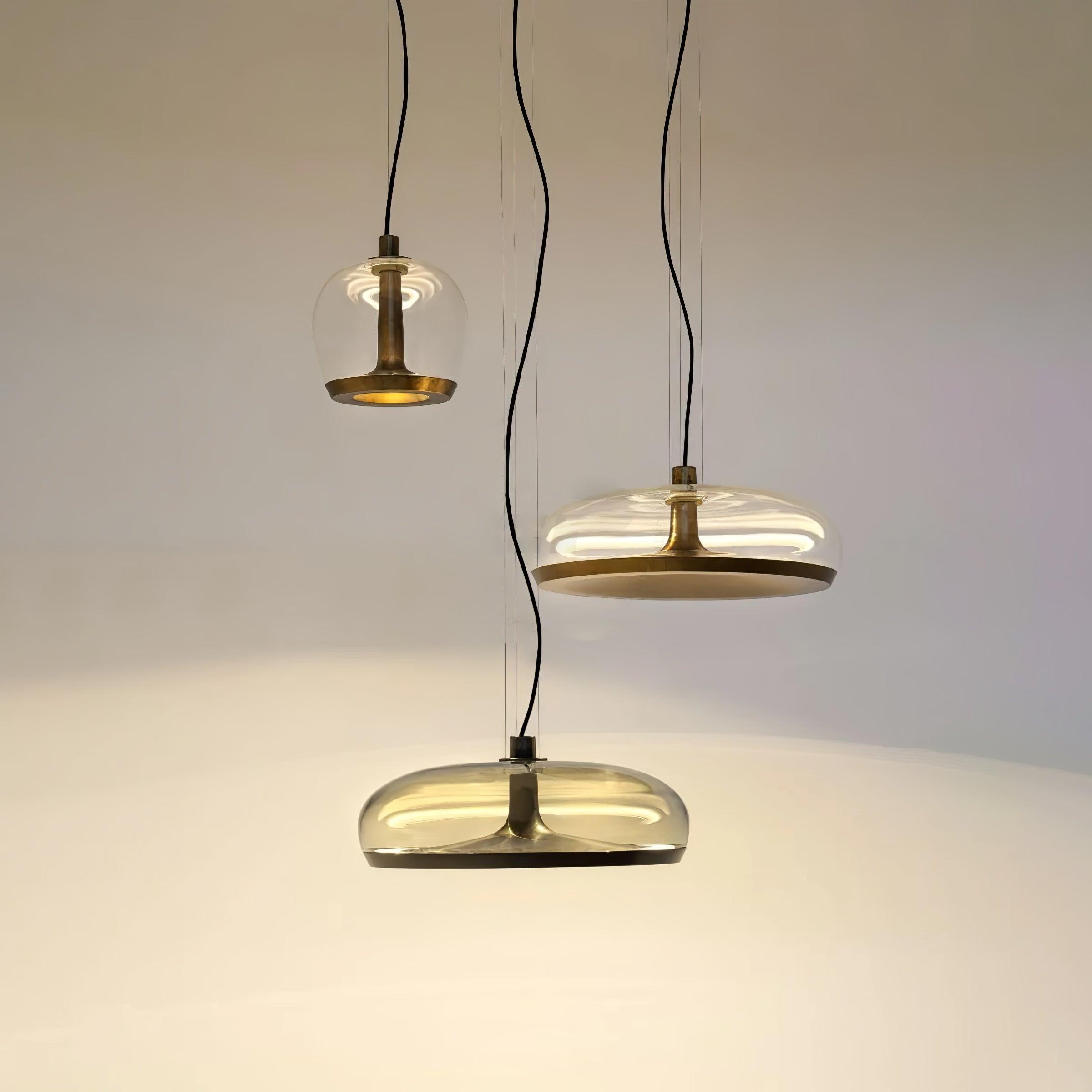 Cotalux - Lampada a sospensione nordica in vetro LED