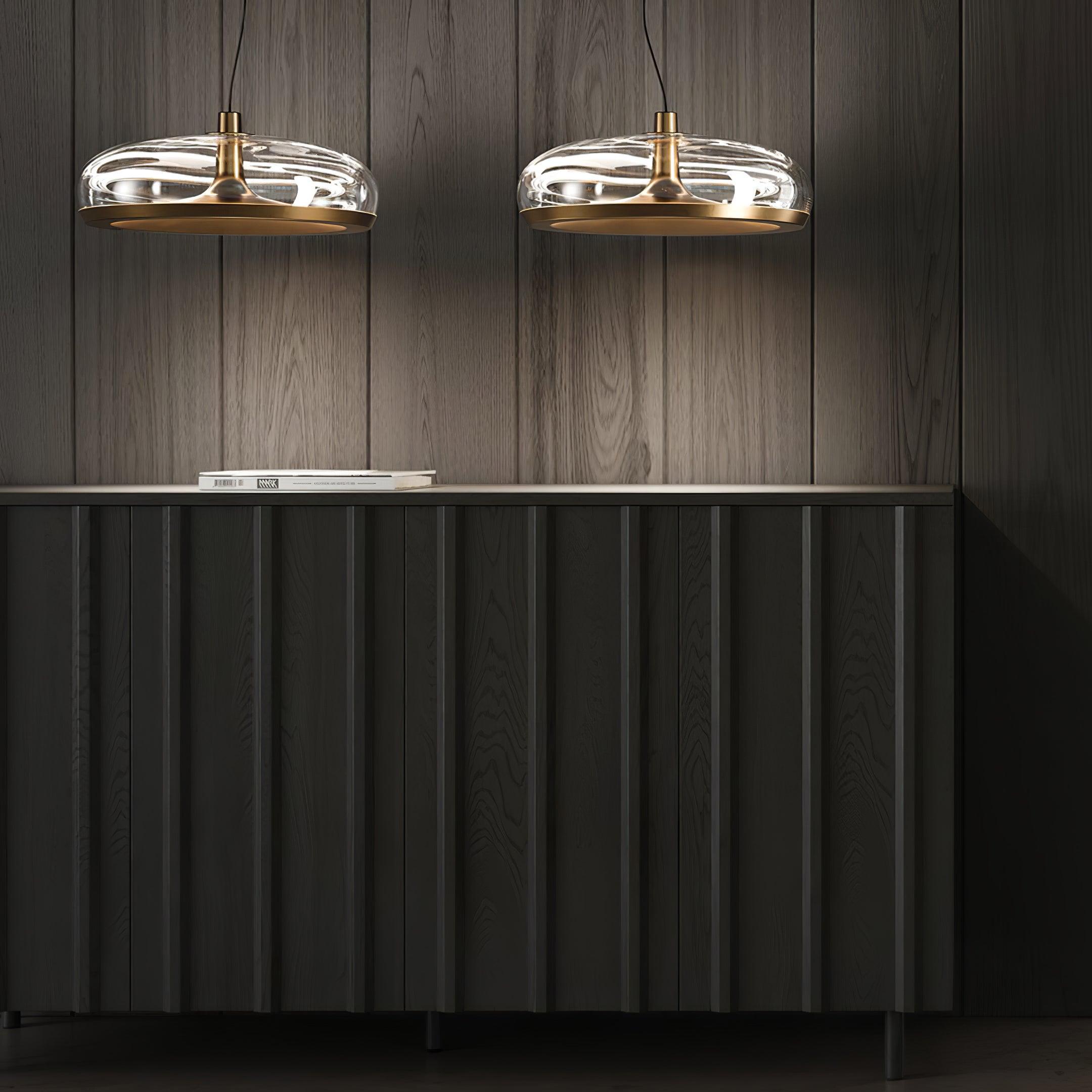 Cotalux - Lampada a sospensione nordica in vetro LED