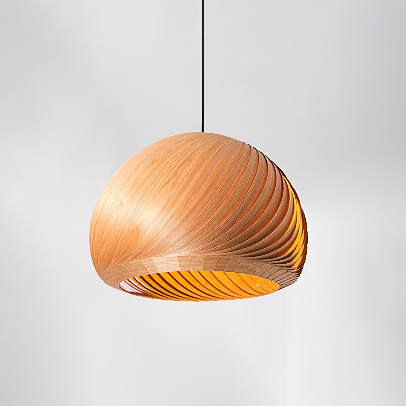 Spirava - Suspension spirale vintage en bois