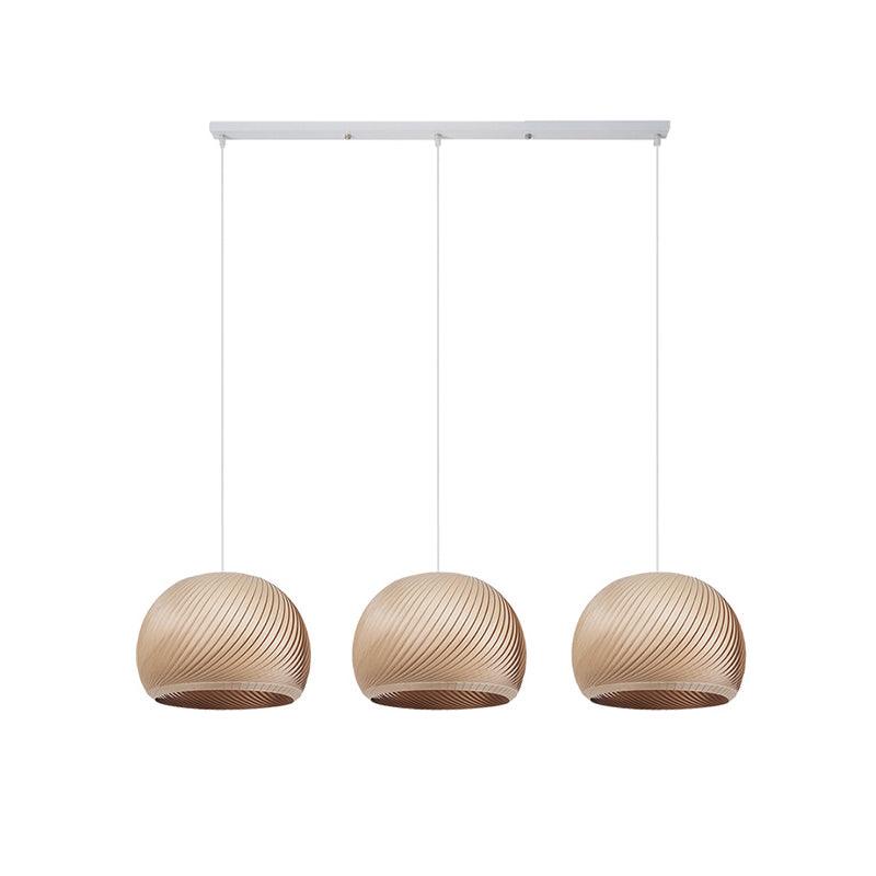 Spirava - Suspension spirale vintage en bois