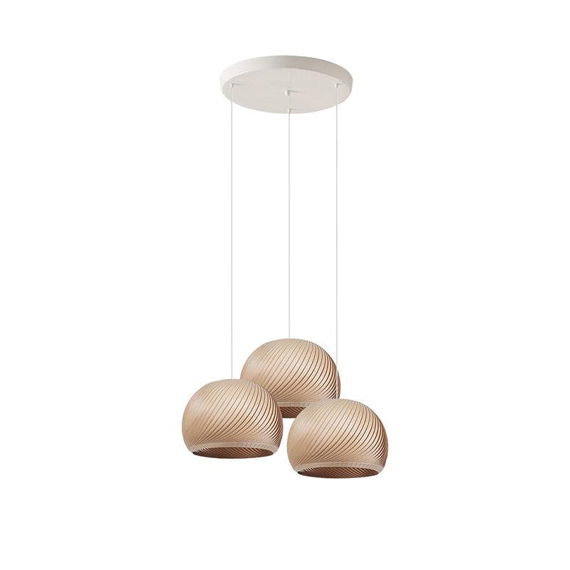 Spirava - Suspension spirale vintage en bois