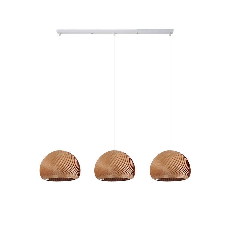 Spirava - Suspension spirale vintage en bois
