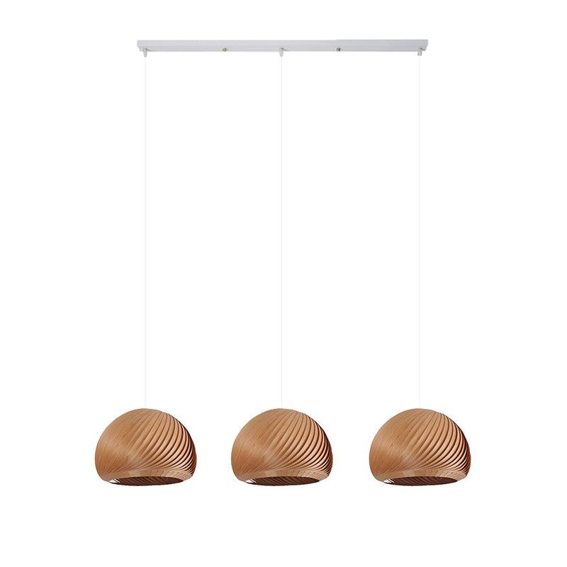 Spirava - Suspension spirale vintage en bois