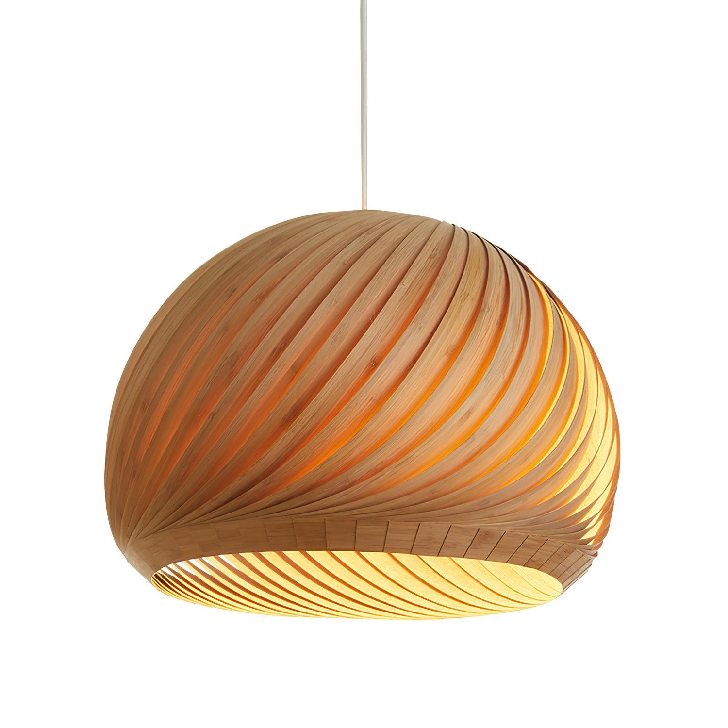 Spirava - Suspension spirale vintage en bois