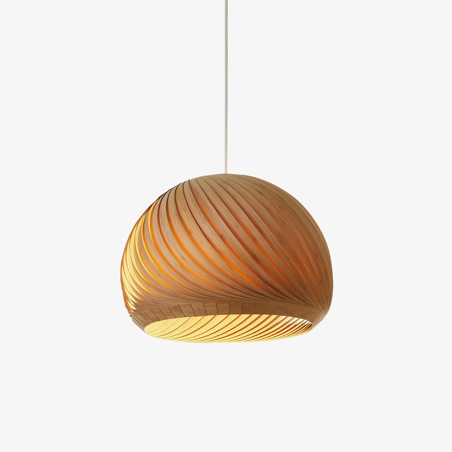 Spirava - Suspension spirale vintage en bois