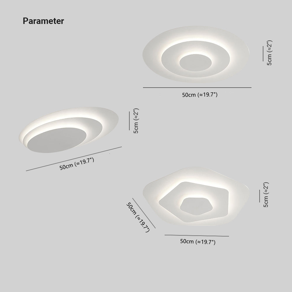 Arivode – Lampada da soffitto LED rotonda moderna bianca 50cm