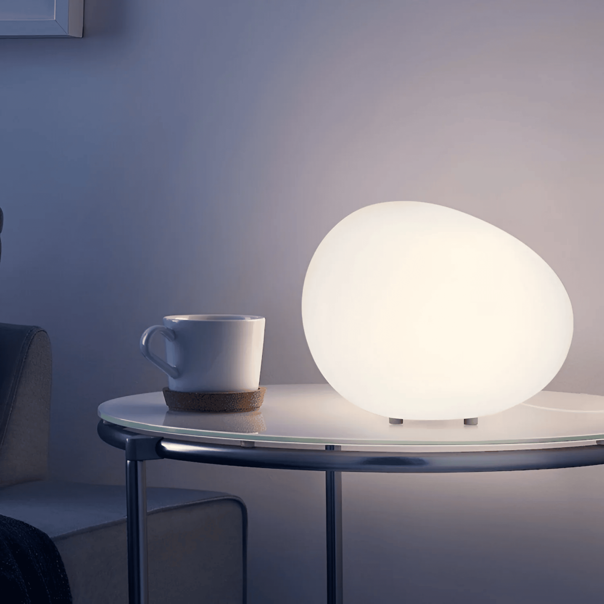 Peblune - Lampada da notte LED minimalista per comodino