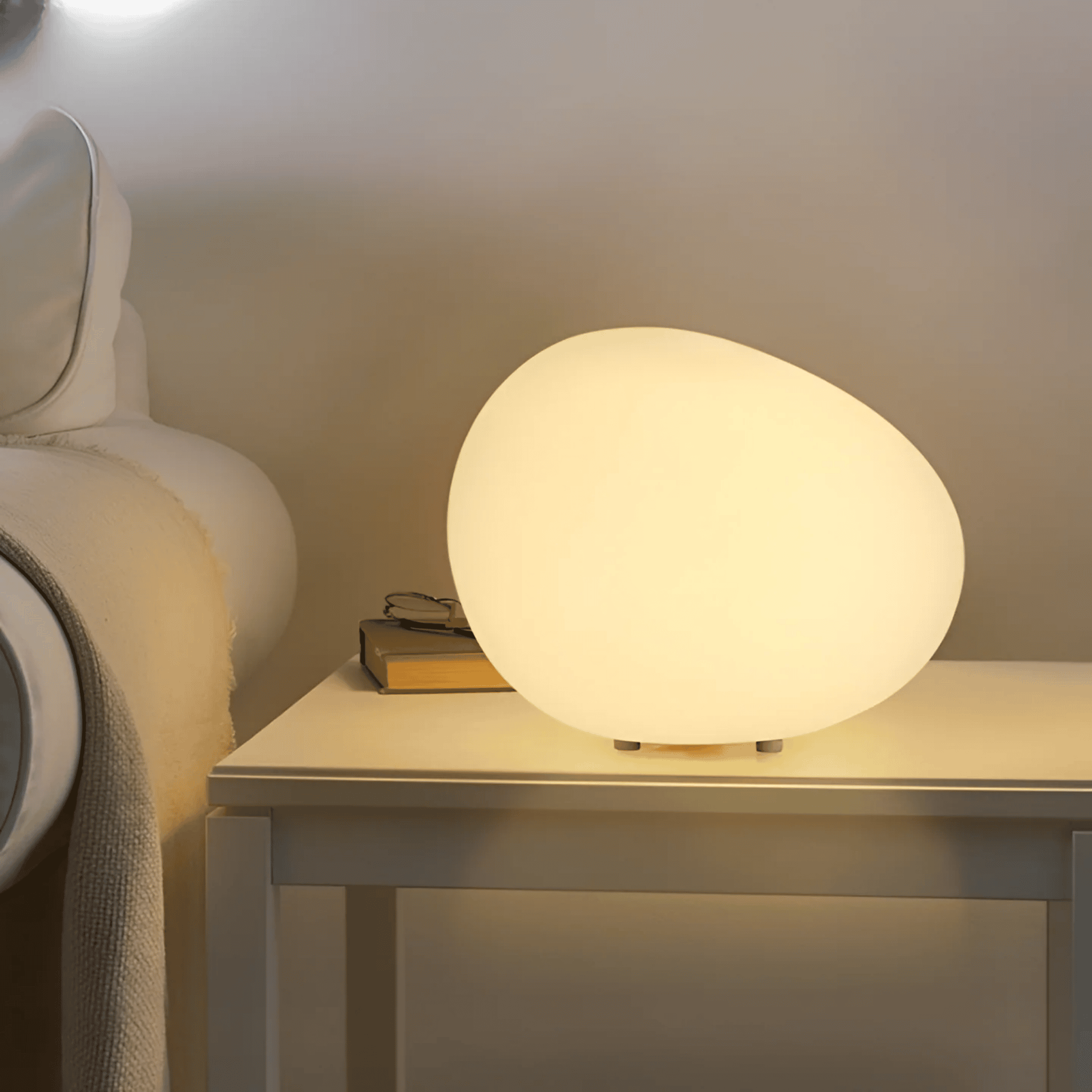 Peblune - Lampada da notte LED minimalista per comodino