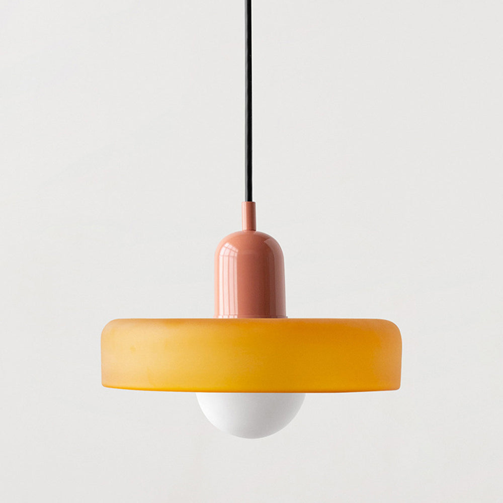 Velmiora – Lampada a sospensione in vetro stile Bauhaus