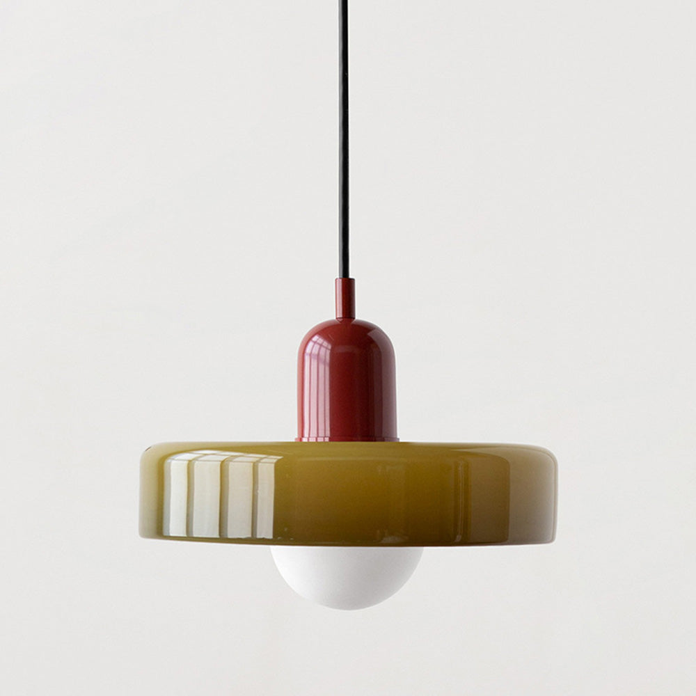 Velmiora – Lampada a sospensione in vetro stile Bauhaus