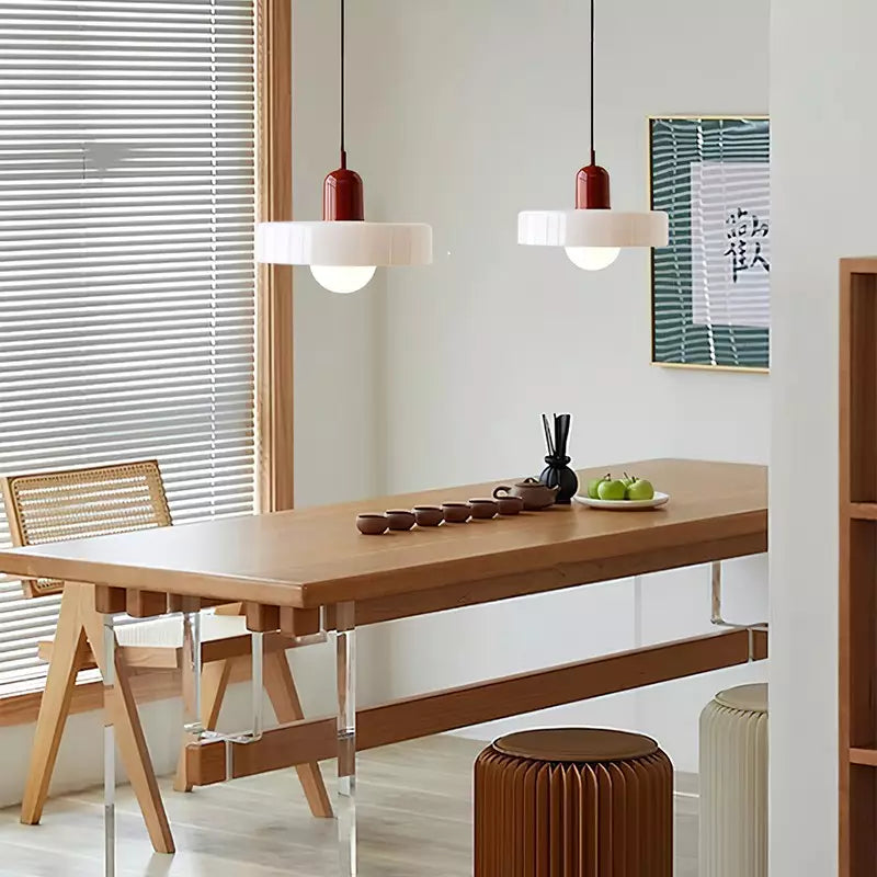 Velmiora – Lampada a sospensione in vetro stile Bauhaus