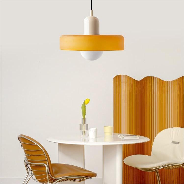 Velmiora – Lampada a sospensione in vetro stile Bauhaus