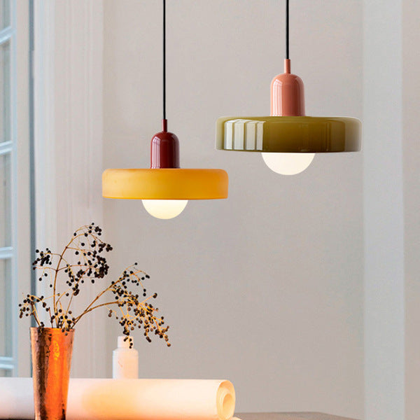 Velmiora – Lampada a sospensione in vetro stile Bauhaus