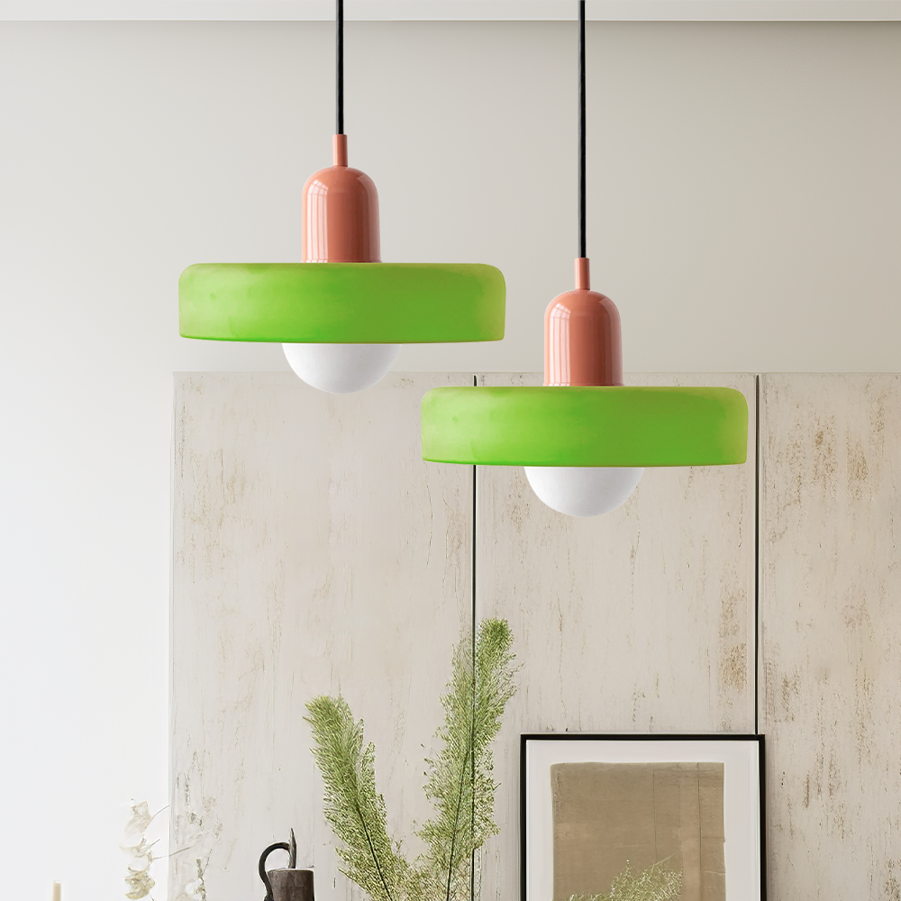 Velmiora – Lampada a sospensione in vetro stile Bauhaus