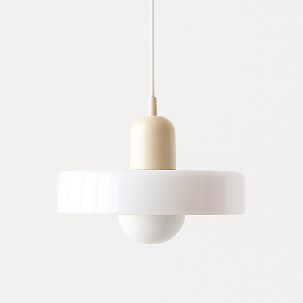 Velmiora – Lampada a sospensione in vetro stile Bauhaus