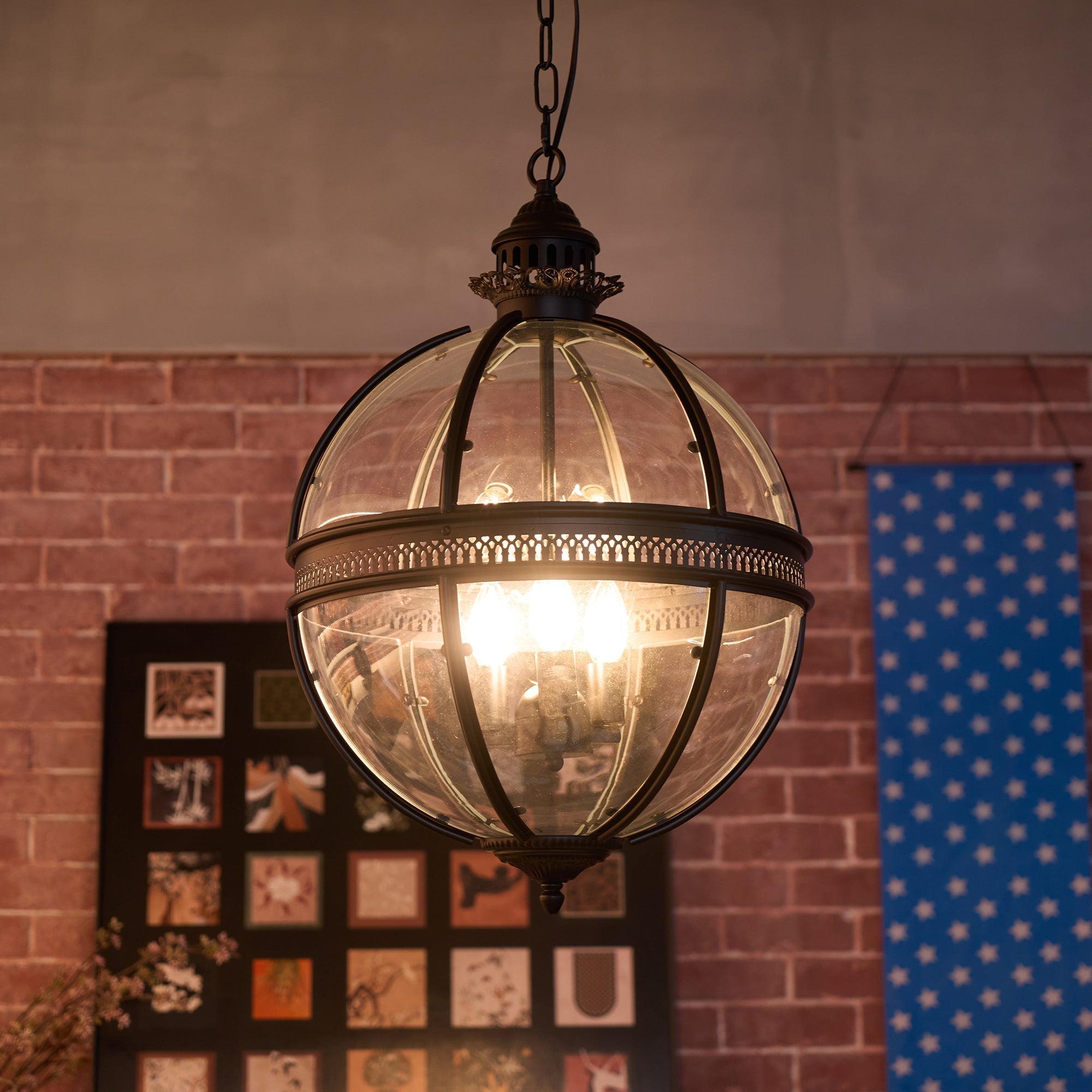 Vnora - Vintage Glass Pendant Light