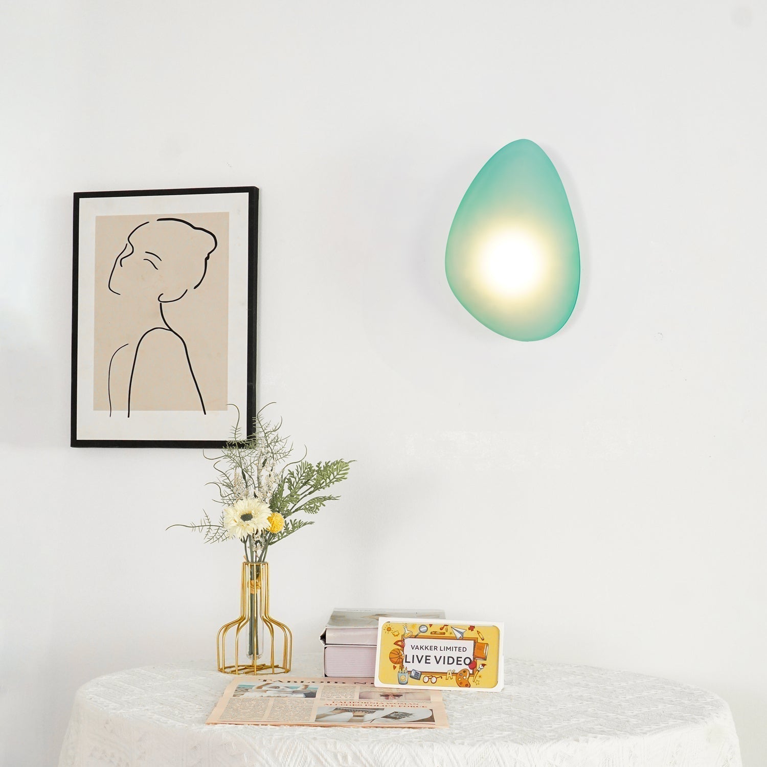 Cameron – Lampada da parete LED con paralume ovale