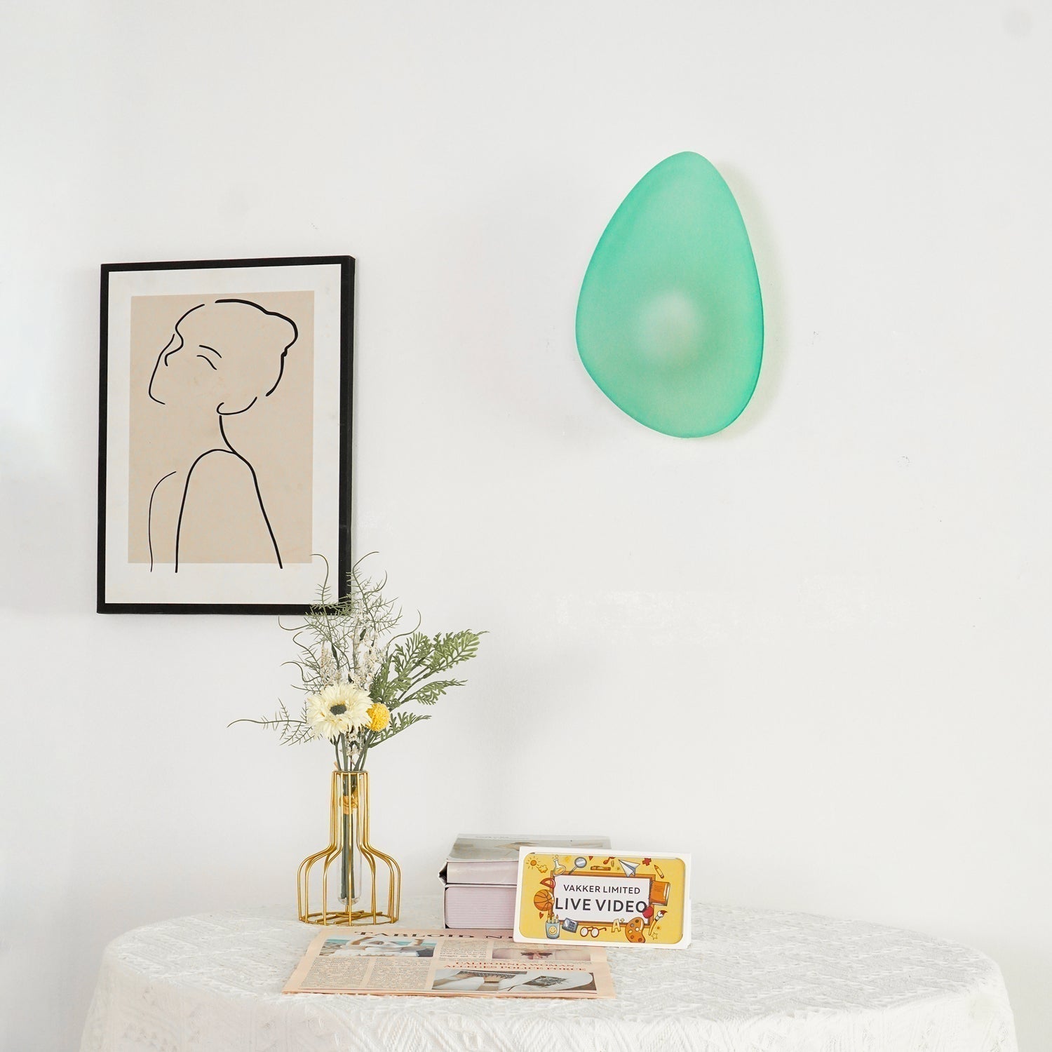 Cameron – Lampada da parete LED con paralume ovale