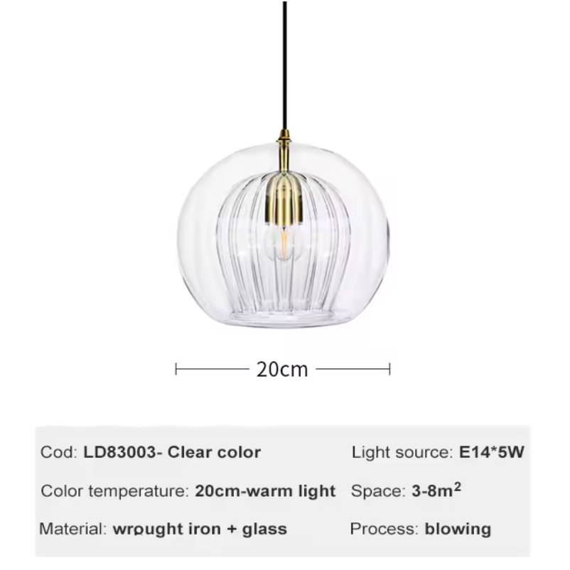 Pandra - Suspension LED en verre peint