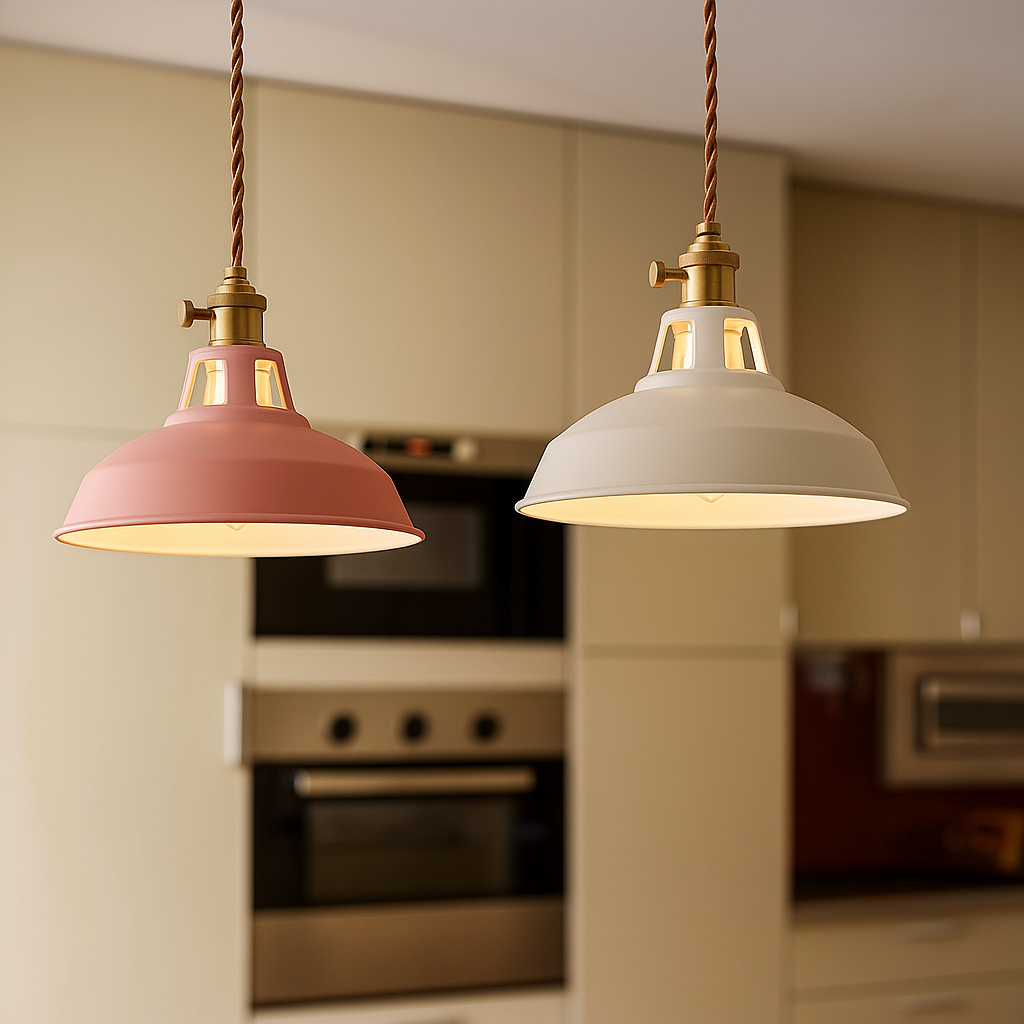 Colorful Metal Dome Industrial Pendant Light LED Single - Image 2