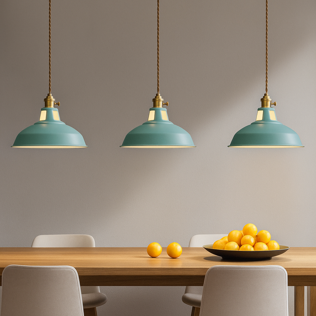 Colorful Metal Dome Industrial Pendant Light LED Single - Image 5
