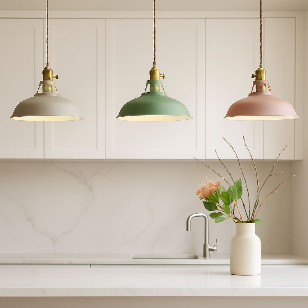 Colorful Metal Dome Industrial Pendant Light LED Single - Image 6