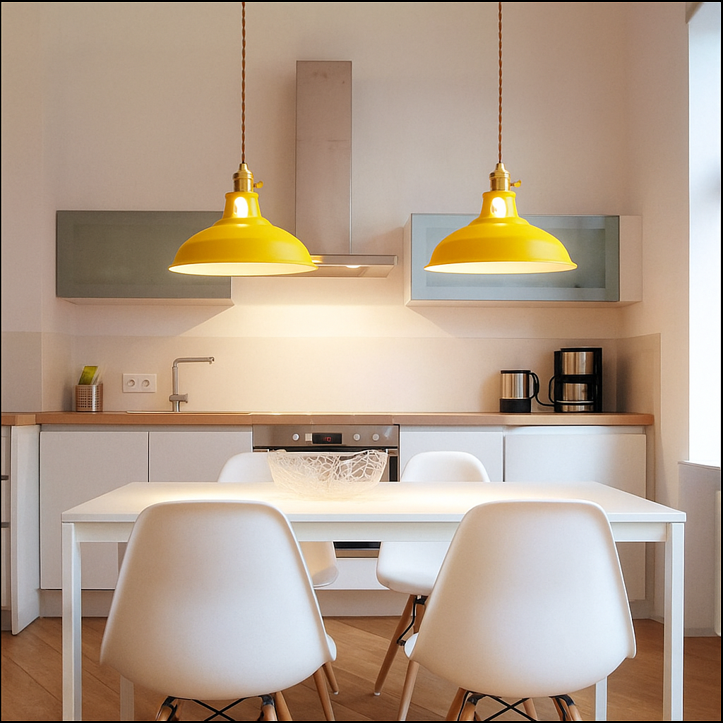 Colorful Metal Dome Industrial Pendant Light LED Single - Image 9