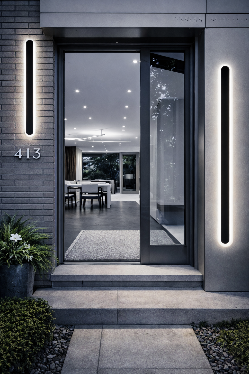 Emma - Applique murale LED extérieure étanche IP65 design allongé