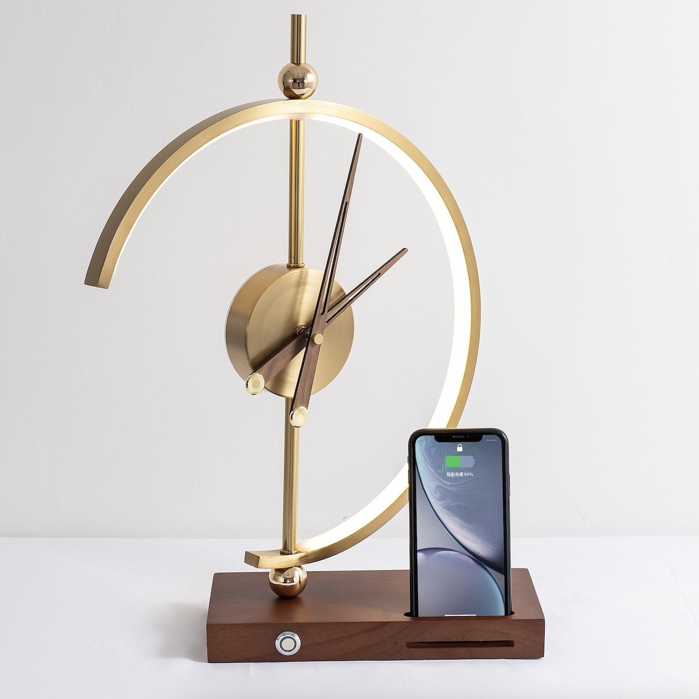 Navora – Lampe horloge sans fil avec chargeur