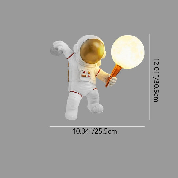 Astrolis – Applique da parete contemporanea con globo astronauta in vetro 1 luce